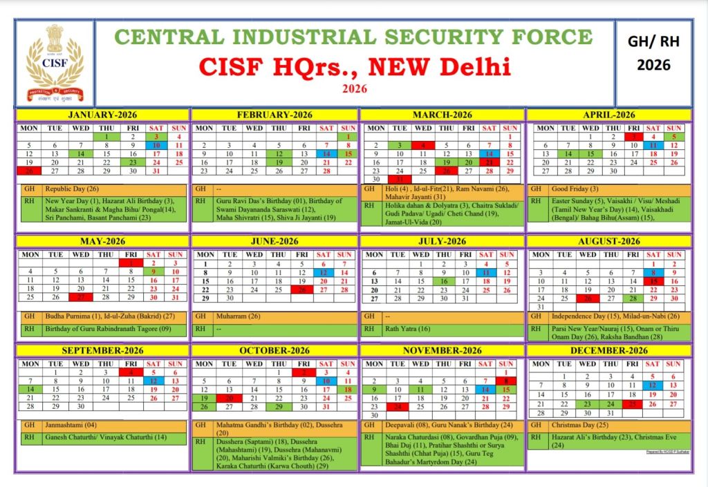 2026 CALENDAR BSF WITH HOLIDAYS PDF DOWNLOAD visual data 8